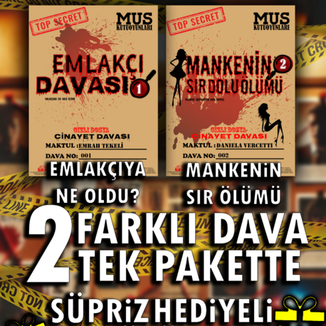 2 Farklı Cinayet Davası, Mankenin Sır Dolu Ölümü, Emlakçı Davası,Dedektiflik Oyunu
