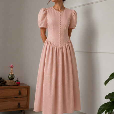 İnci Elbise /Toz Pembe 