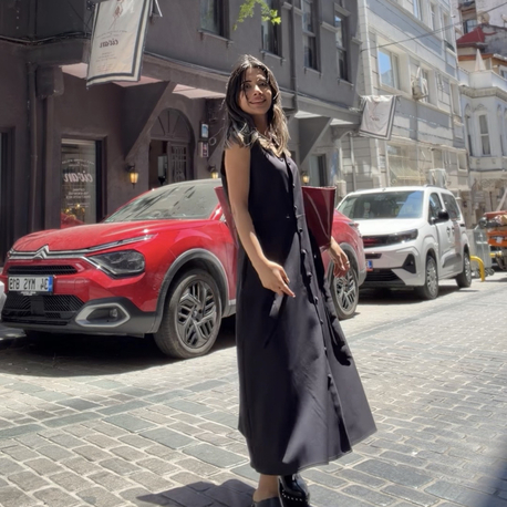 Yelek Elbise Siyah 