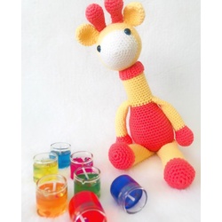 Amigurumi oturan zürafa 