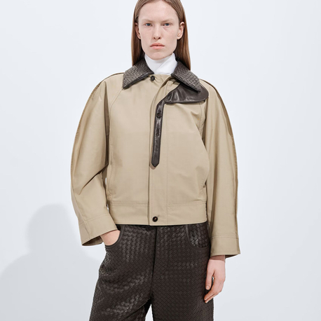 Bottega veneta jackets Cotton Blouson Brown 