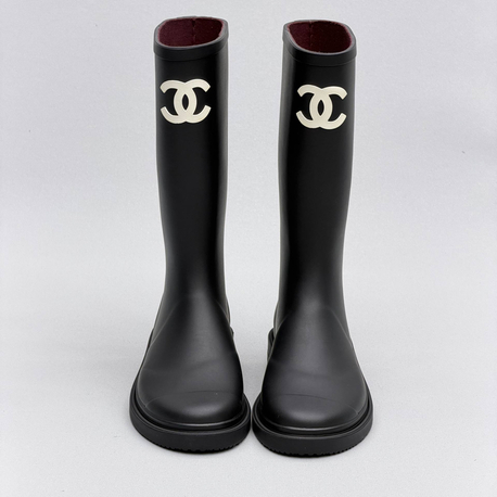 Chanel Rain Bot Black