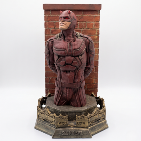 Daredevil "See No Evil" Bust – 3D Print & El Boyaması Özel Koleksiyon Figürü
