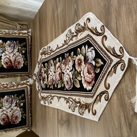 Goblen runner ve kırlent set