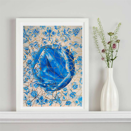 Ağaç üzerinde Yağlı boya Tablo | El Yapımı Duvar Dekoru | 30x40 cm 