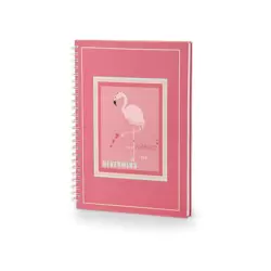 Pembe Flamingo Desenli Özel Baskılı Tasarım Defter Mz30003-103-a