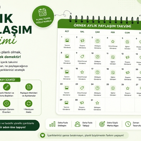 Aylık Sosyal Medya Takvimi