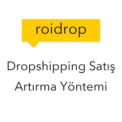 roidrop - Dropshipping Satış Artırma Yöntemi