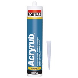 SOUDAL ACRYRUB SILIKONIZE MASTIK 500 GR BEYAZ