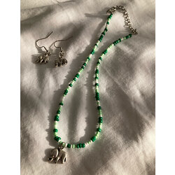 Fil kolye-Küpe set