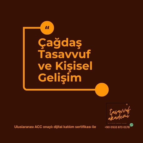 Çağdaş Tasavvuf ve Kişisel Gelişim (Temel Tasavvuf Eğitimi)