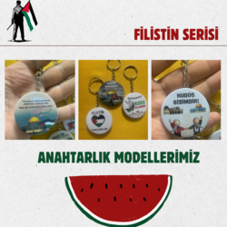 100 adet 9 farklı model Filistin Anahtarlık Serisi
