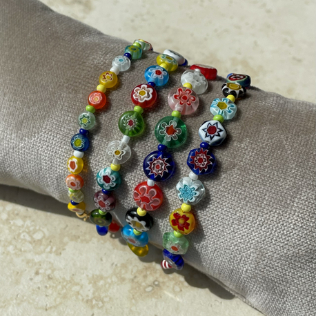 Millefiori Cam Boncuk Bileklik