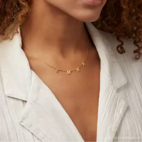 Letter Necklace | Altın, Gümüş Kaplama | Özel Tasarım | Kutulu Hediye