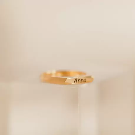 Bar Name Ring | Altın Gümüş Rose Kaplama | Özel Tasarım | Kutulu Hediye