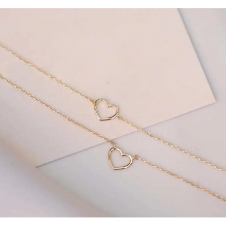 Navan 925 Ayar Gümüş Minimalist Kalp Kolye (Gold, Silver ve Rose)