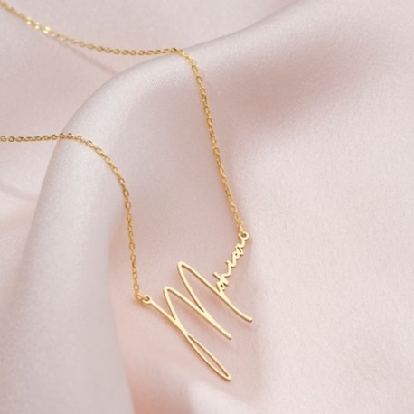 Navan 925 Ayar Gümüş Kişiye Özel El Yazısı İsim Kolyesi (Gold, Silver ve Rose)