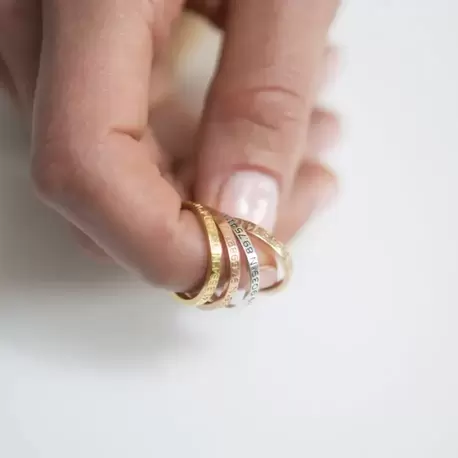 Custom Location Coordinates Ring | Altın Gümüş Rose Kaplama | Özel Tasarım | Kutulu Hediye