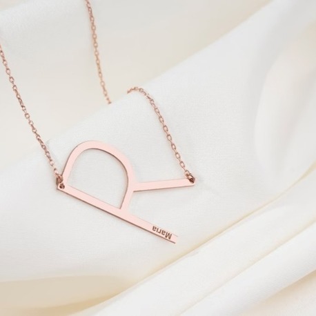 Navan 925 Ayar Gümüş Minimal Harf Kolyesi (Gold, Silver ve Rose) – Kişiye Özel