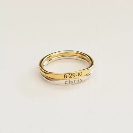Custom Delicate Name Ring | Altın Gümüş Rose Kaplama | Özel Tasarım | Kutulu Hediye