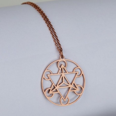Navan 925 Ayar Gümüş Merkaba Kolyesi (Gold, Silver ve Rose)