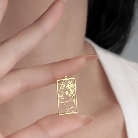 Navan 925 Ayar Gümüş Özgür Ruh Kadın Kolyesi (Gold, Silver ve Rose)