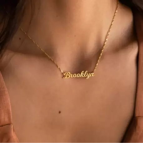 Twist Chain Name Necklace | Altın Gümüş Rose Kaplama | Özel Tasarım | Kutulu Hediye