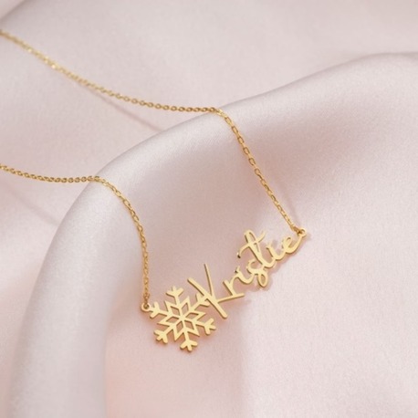 Navan 925 Ayar Gümüş Kar Tanesi Detaylı Yıl Kolyesi (Gold, Silver ve Rose)