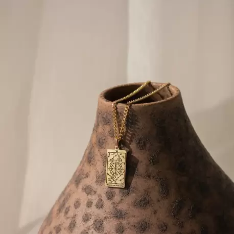 Tarot Card Pendant Necklace | Altın Gümüş Rose Kaplama | Özel Tasarım | Kutulu Hediye