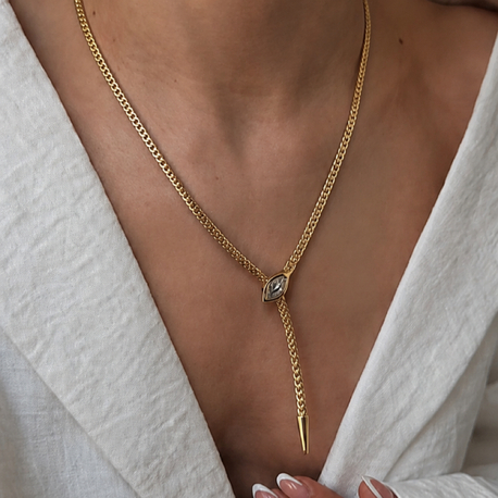 14 Ayar Altın Görünümlü Yılan Kolye – Luxury Snake Necklace