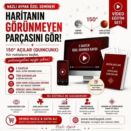 150° AÇILAR (QUINCUNX) VİDEO EĞİTİM SETİ