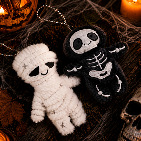 boo mummy scary plush anahtarlık premium yumuşak kore tarzı koleksiyonu