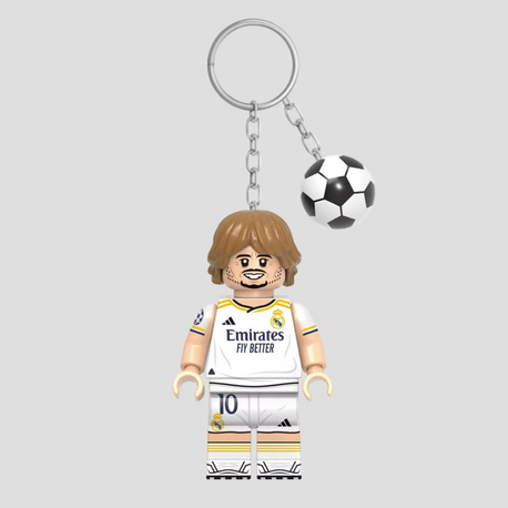 luka modric lego style mini figure futbol anahtarlık