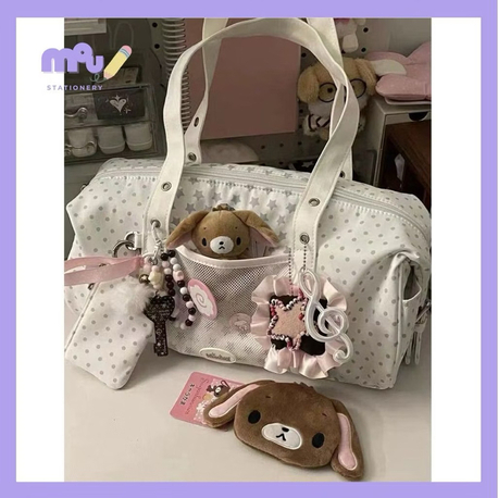 soft white aesthetic shoulder bag günlük şıklık çantası