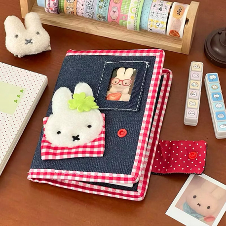 miffy denim vintage estetik günlük defter tatlı tavşan notebook a6 kanvas