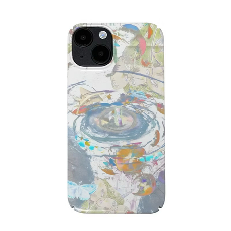 artful pastel rüya desenli phone kılıfı soft renkli canvas dokunuşlu