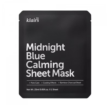 dear klairs midnight blue calming sheet mask 25 ml yatıştırıcı kağıt maske