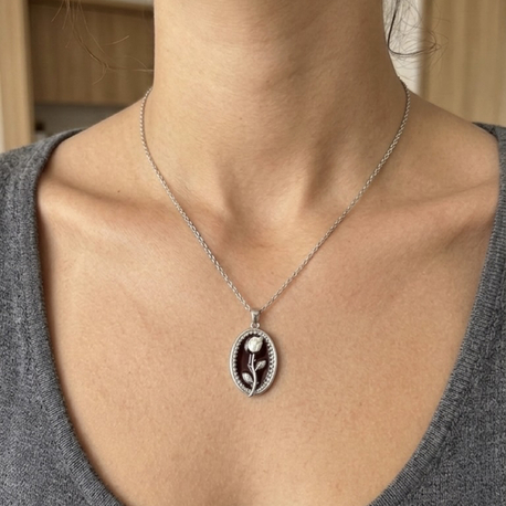 Rose charm Kolye | Silver