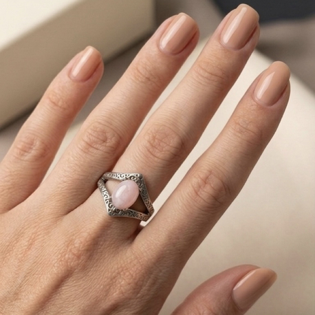 Pink Bohem Yüzük | Ayarlamalı