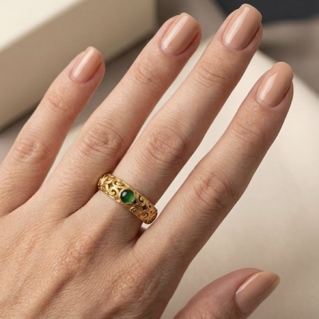 Floral Yüzük | Ayarlamalı