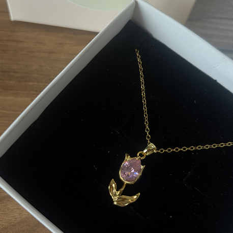 Tulip Kolye | Pembe