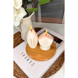 Dekoratif soyut surat set soya wax mum 