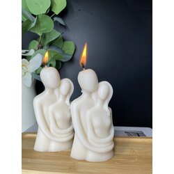 Sarılan çift soya wax mum 