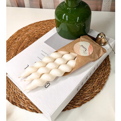 Üçlü set burgu şamdan soya wax mum 