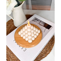 Dekoratif piramit soya wax mum 
