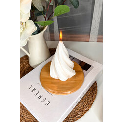 Dekoratif spiral ağaç soya wax mum 