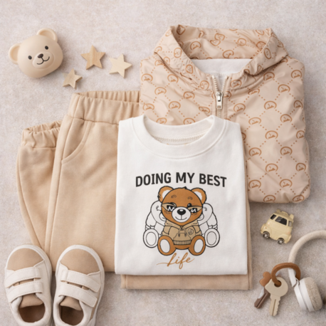 Doing My Best Bear 3’lü Erkek Bebek Takımı