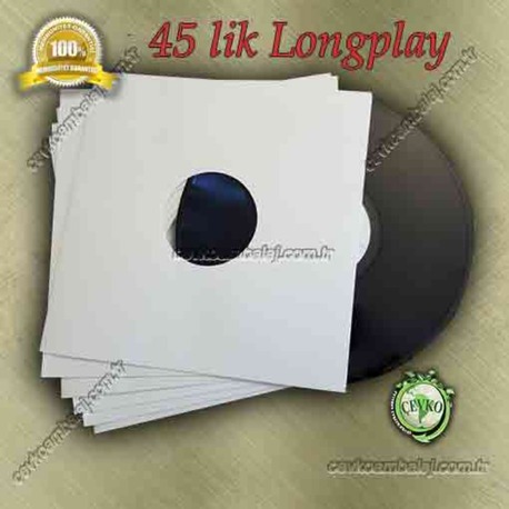 LONG PLAY Plak Zarfı 45'lik  20 Adet Beyaz Kıraft