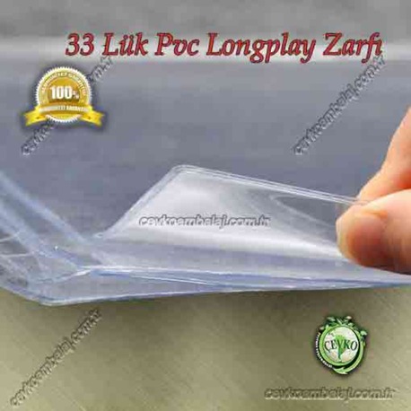 ÇEVKO Pvc Plak Zarfı 33 Luk 20 Adet Buzlu Şefaf Uretilmiştir