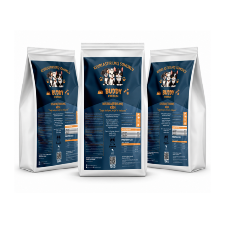 3lü Buddy Premium Kısırlaştırılmış Somonlu Kedi Maması 3x15KG